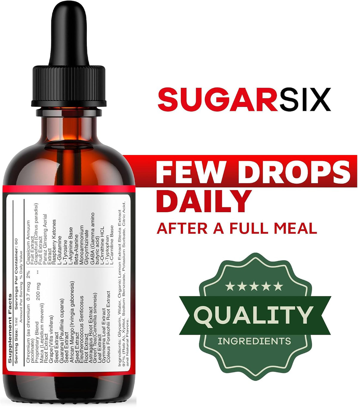 (5 Pack) Sugar Six Drops - SugarSix Support – Sugar Six Formula: Alternate product identifier. – Image 4