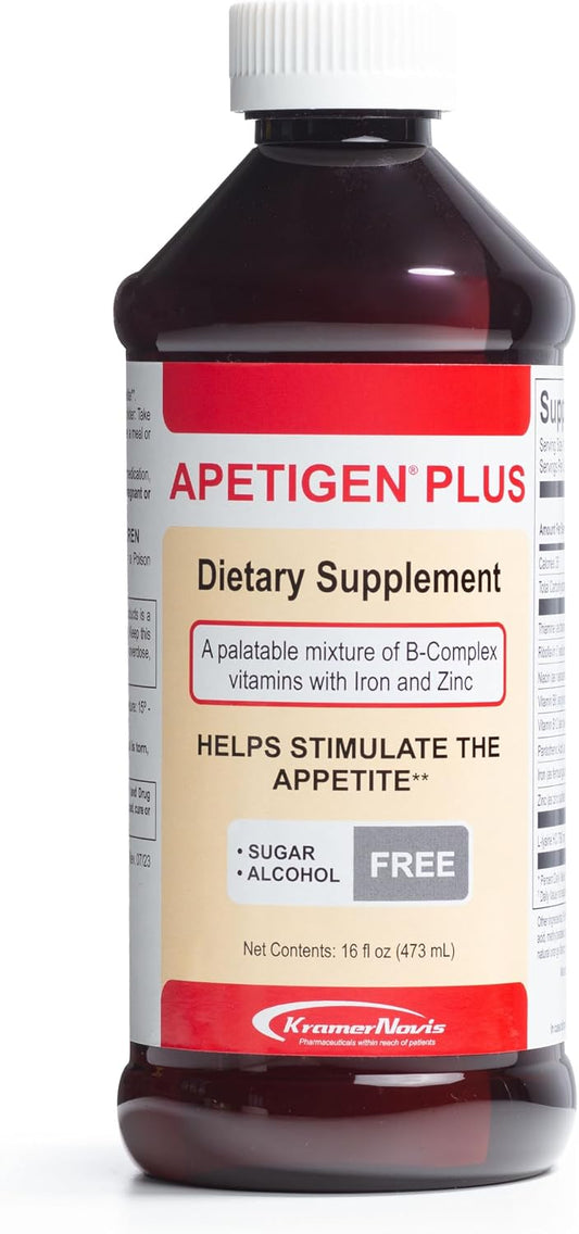 Apetigen-Plus Appetite Booster for Kids and Adults – Liquid Appetite Stimulant with B1, B2, B3, B5, B6, B12, Zinc, Iron, and – Image 1