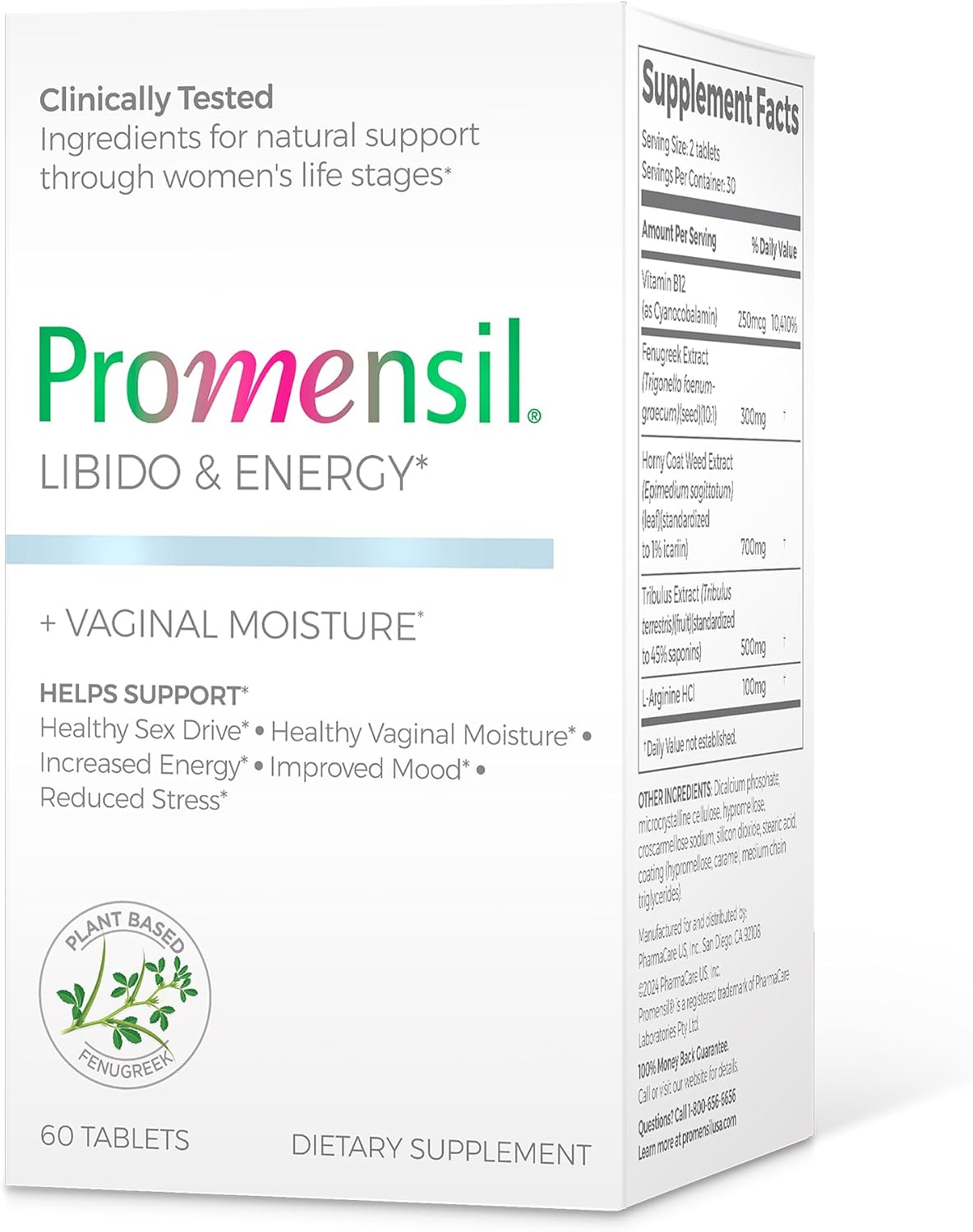 Promensil Libido & Energy - Libido Booster for Women's with Fenugreek, Horny Goat Weed & Vitamins for Menopause Support – Image 1