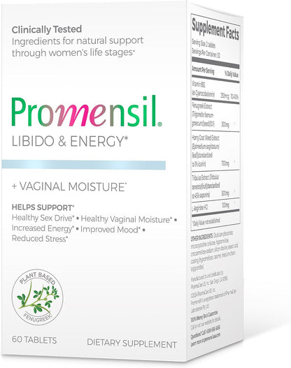 Promensil Libido & Energy - Libido Booster for Women's with Fenugreek, Horny Goat Weed & Vitamins for Menopause Support – Image 1