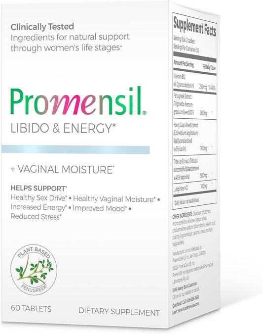 Promensil Libido & Energy - Libido Booster for Women's with Fenugreek, Horny Goat Weed & Vitamins for Menopause Support – Image 1