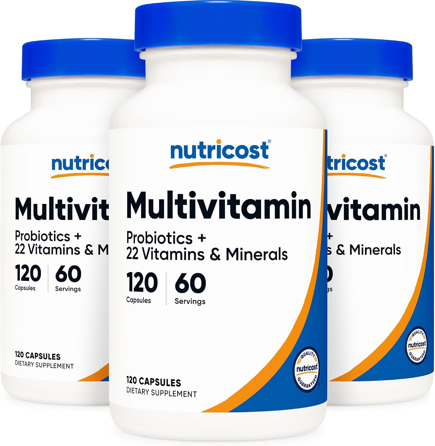 Nutricost Multivitamin with Probiotics 120 Vegetarian Capsules (3 Bottles) - görsel 1