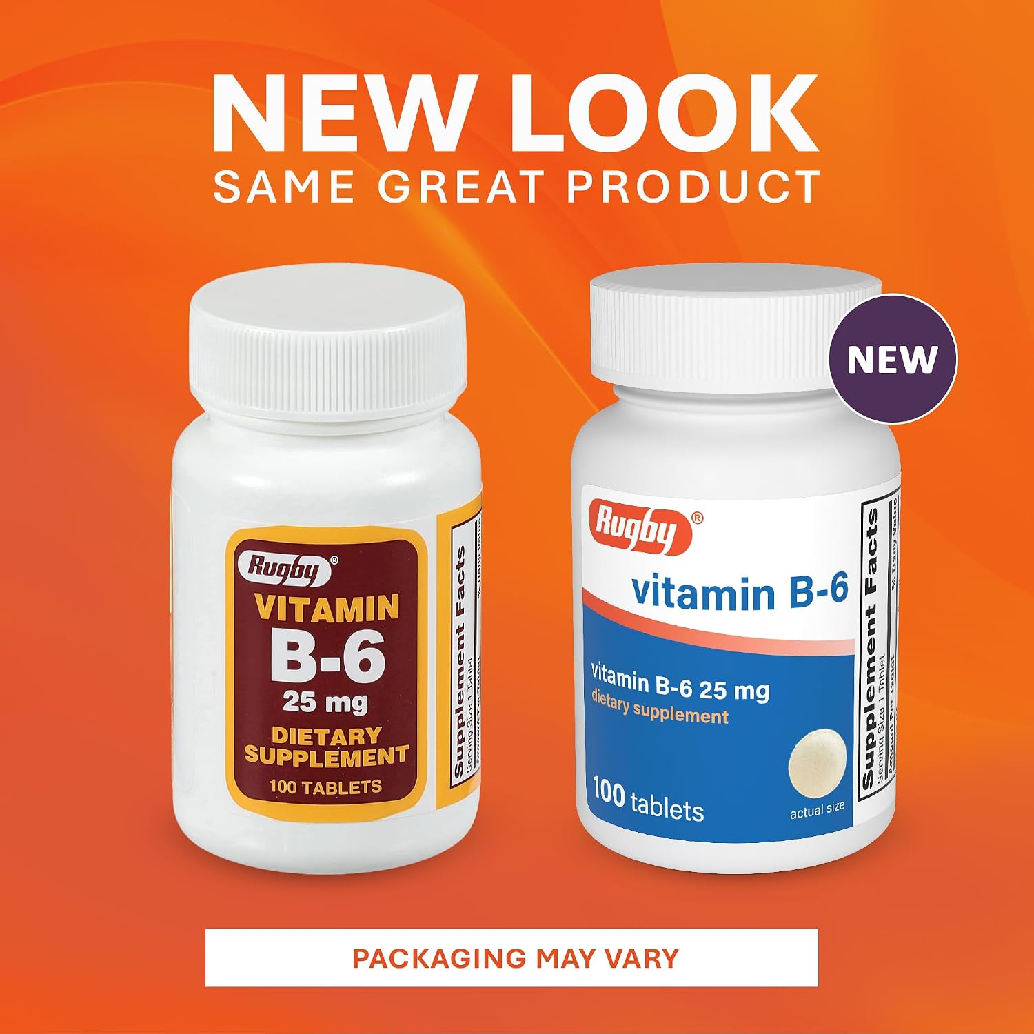 Rugby Vitamin B-6 Tablets - 25mg Vitamin B6 - Dietary Supplement - 100 Tablets - görsel 7