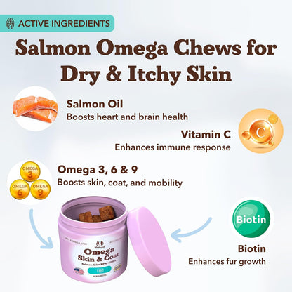 Natural Dog Company Omega Chews for Dogs – Brain Function: DHA is a key structural component of the brain. Regular – Image 3
