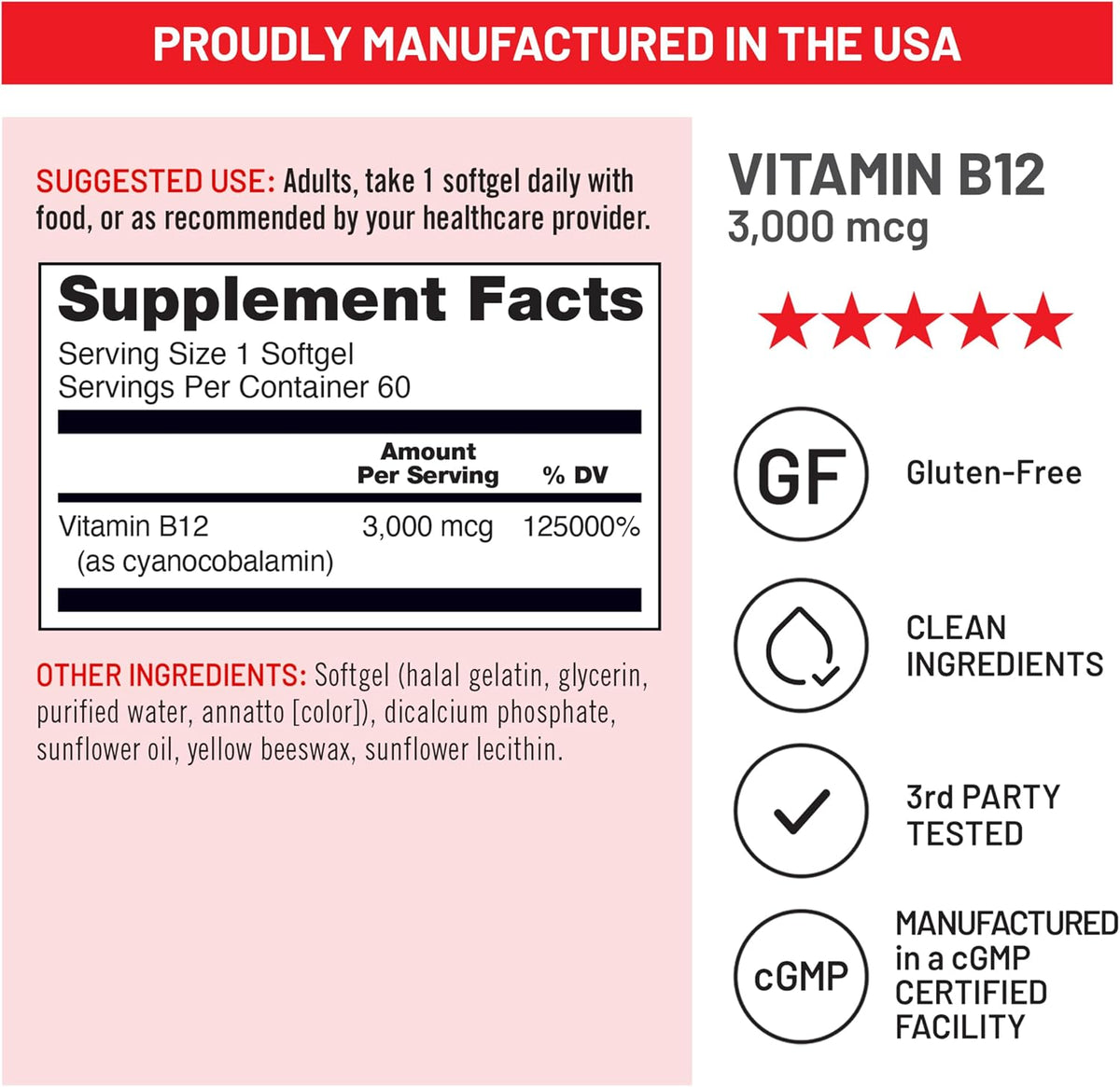 NatureWise Vitamin B12 3000 mcg High – Medication users : Long-term use of acid reducers or metformin can lower – Image 4