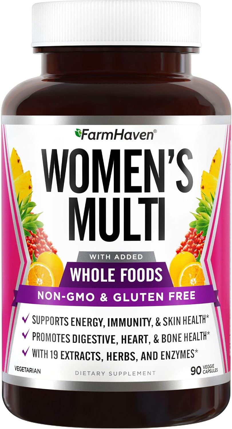FarmHaven Multivitamin for Women | 22 Essential Nutrients with Whole Foods & Enzymes | Daily Women's Vitamins - 90 Capsules - görsel 1