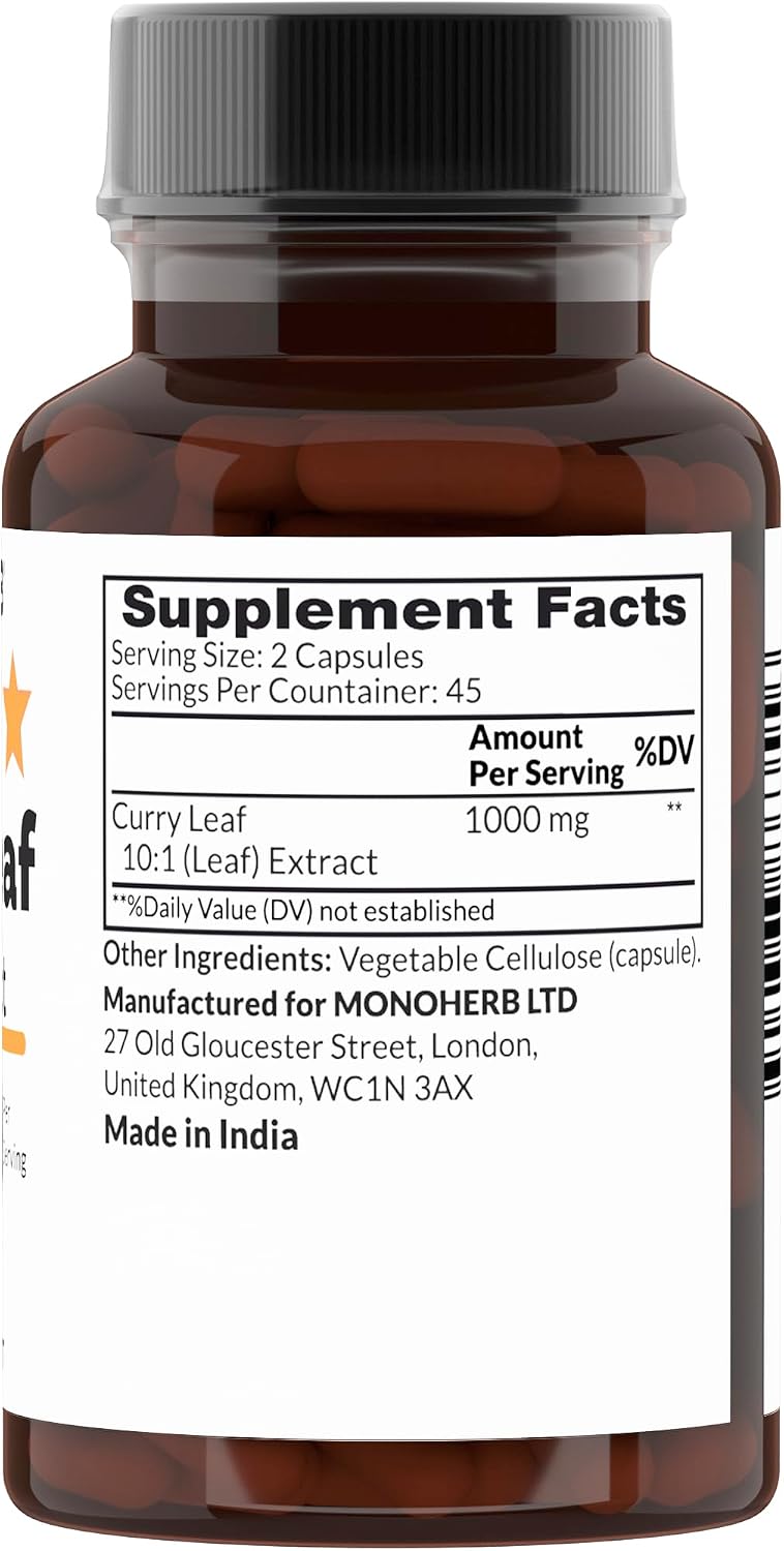 Curry Leaf 10:1 Extract - 1000 mg per Serve - 45 Serves per Bottle - görsel 2