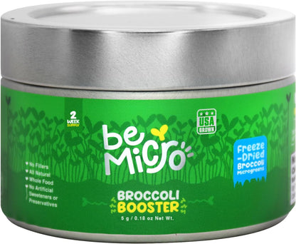 BeMicro Wholefood Microgreens - USA Grown, Small Batch, Nrf2 Activation - Broccoli, Cabbage & Radish Blend (5g)