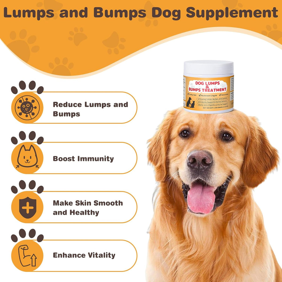 Dog Lumps & Bumps Supplement – Turkey Tail – Healthy Skin and Coat: By supporting the body's natural healing – Image 2