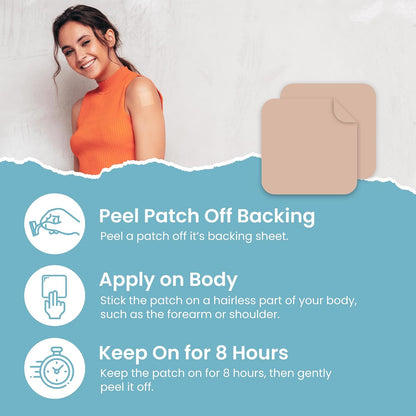 VIORY B12 Firming Patches (Pack of 60) – – Latex-free and skin-friendly adhesive – Image 3