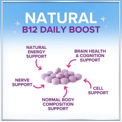 Vitamin B12 1000mcg Chewable Tablets - – Anyone needing an energy lift: Active individuals or those feeling run – Image 5