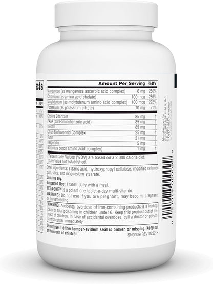 Source Naturals Mega-One Multi-Vitamin with Minerals – Image 3