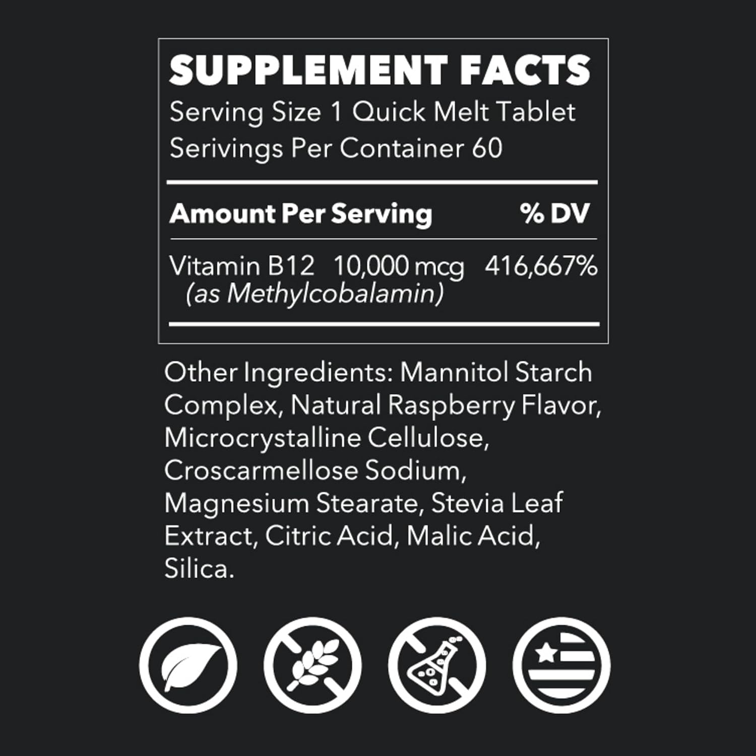 LifeSeasons Essentials Vitamin B12 10,000 mcg Quick Melts – Methylcobalamin B12 for Energy & Nervous System Support – Berry Flavour – 60 Quick Melts - görsel 2