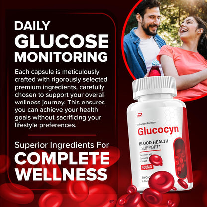 Glucocyn Capsules – All Natural Supplement, 180 Count (3-Pack)