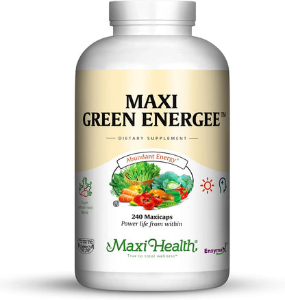 Maxi Health Super Greens – Wholefood Blend for Energy & Immune Support – 240 Vegan Capsules