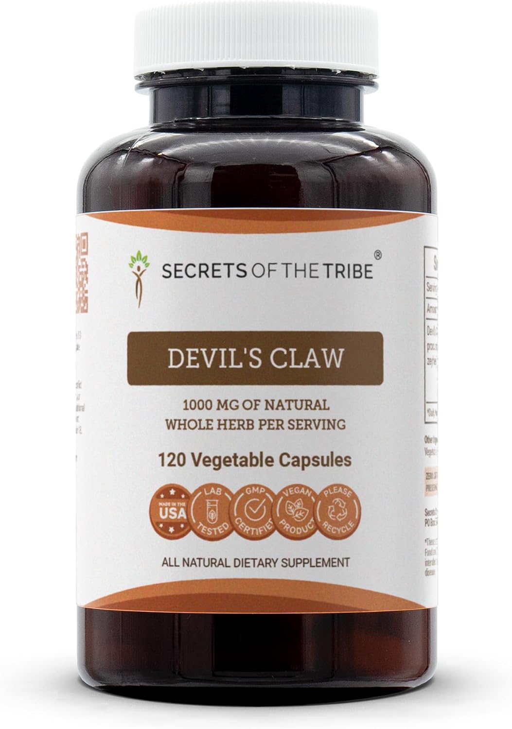 Secrets of the Tribe Devil's Claw 120 Capsules, 1000 mg - görsel 1