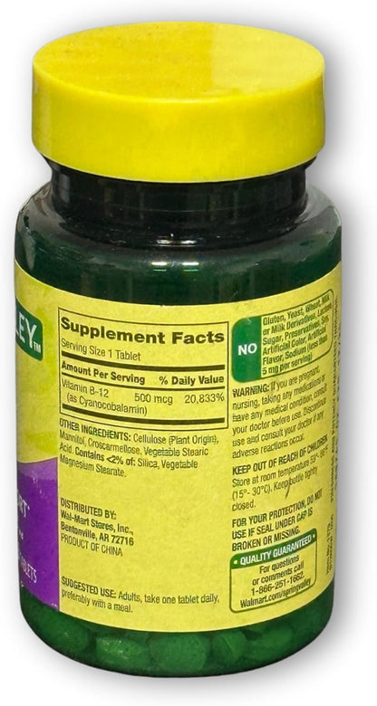 Fusion Shop Store B12 500mcg - 100 Tablets
