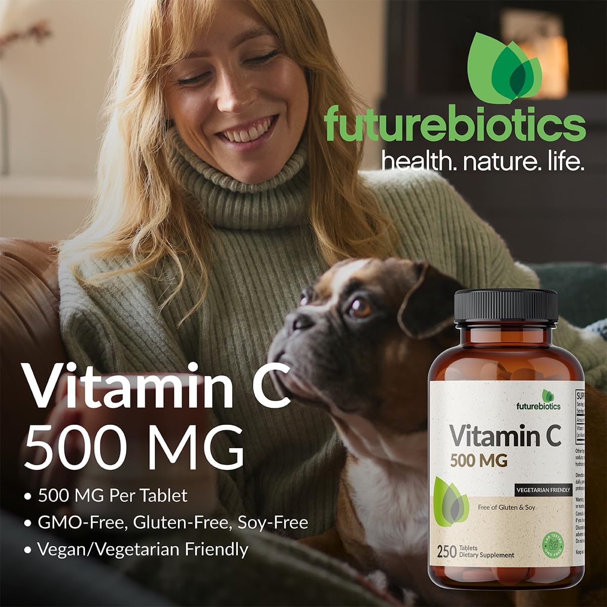 Futurebiotics Vitamin C 500mg Non-GM, 250 Tablets - görsel 3