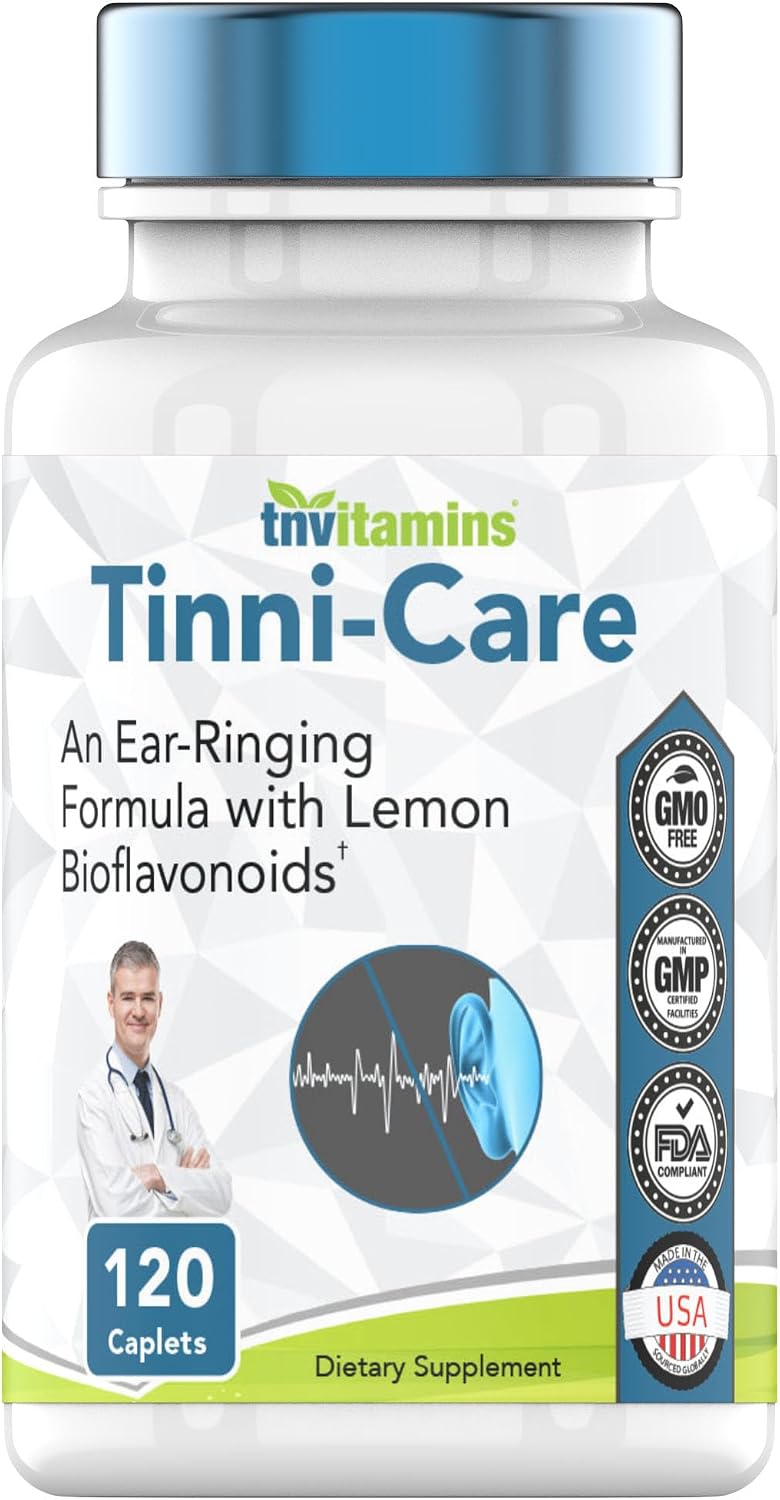 Tinni-Care Lemon Bioflavonoid Supplement with Vitamins C, B1, B2, B6, B12 - 120 Caplets – Image 1