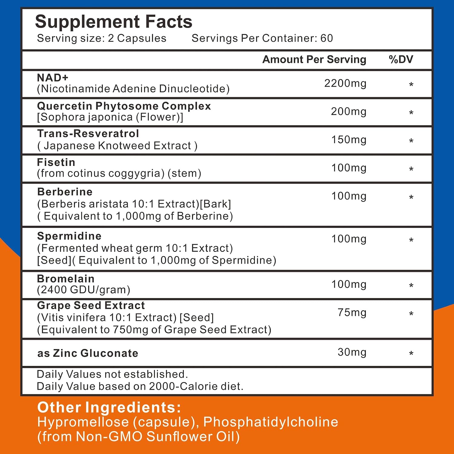 2200mg Liposomal NAD+ Supplement, 60 Capsules | NAD Supplement for Men and Women's, Enhances Cell Energy & Ageing Defence - görsel 2
