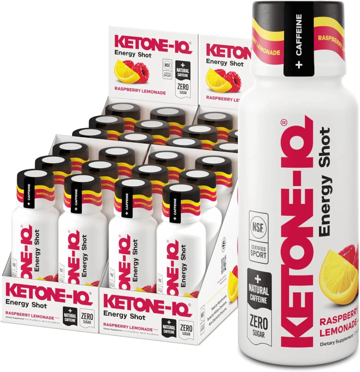 Ketone-IQ Caffeine Performance Energy Shots – Clean Energy for Focus & Endurance, 5g Ketones, 100mg Green Tea Caffeine, B – Image 1