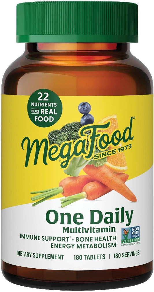 MegaFood One Daily Multivitamin for Women and Men – 180 Tablets – Image 1