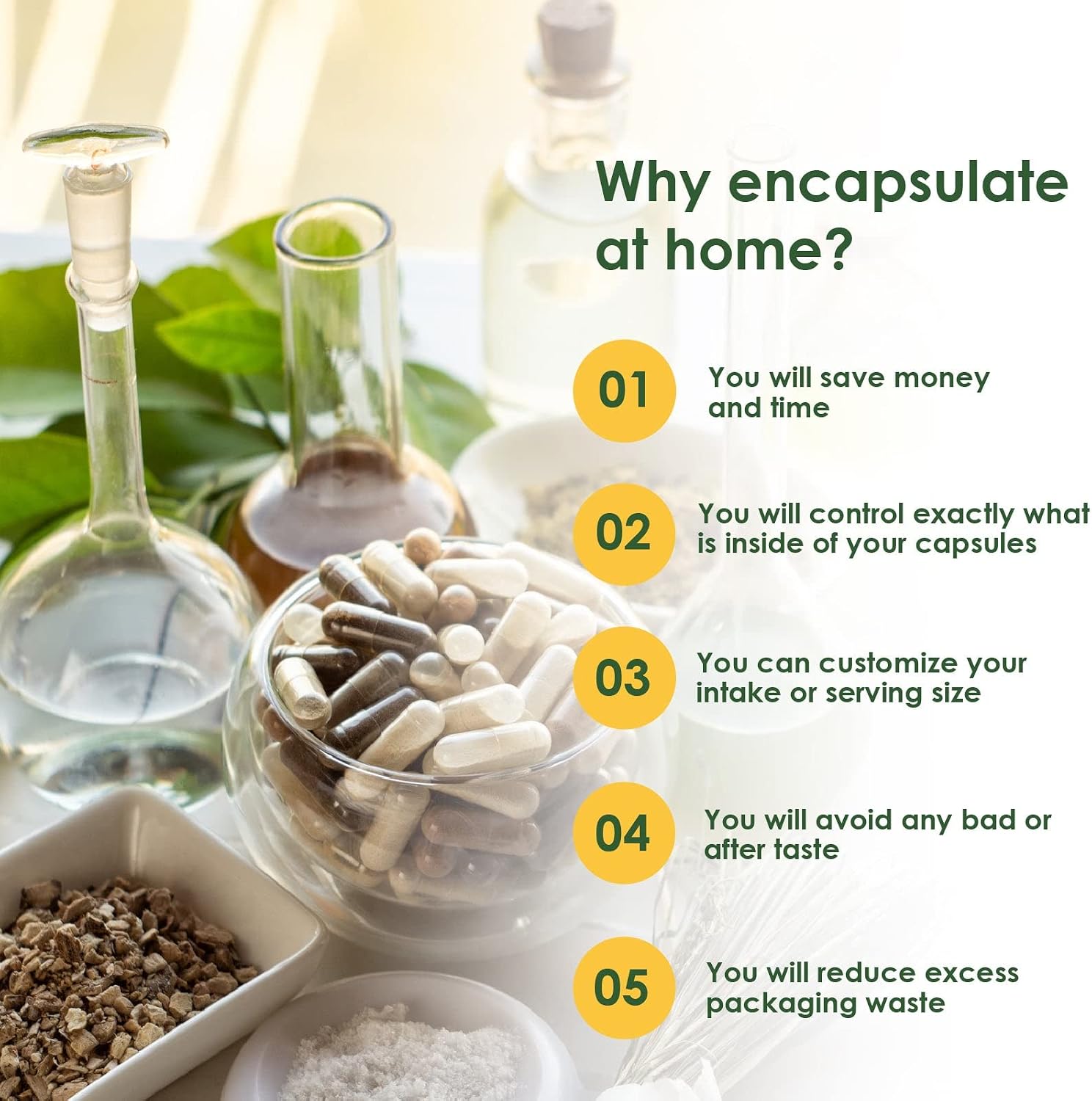Capsuline Size 1 Clear Empty Vegan Capsules, 5000 Count - görsel 4