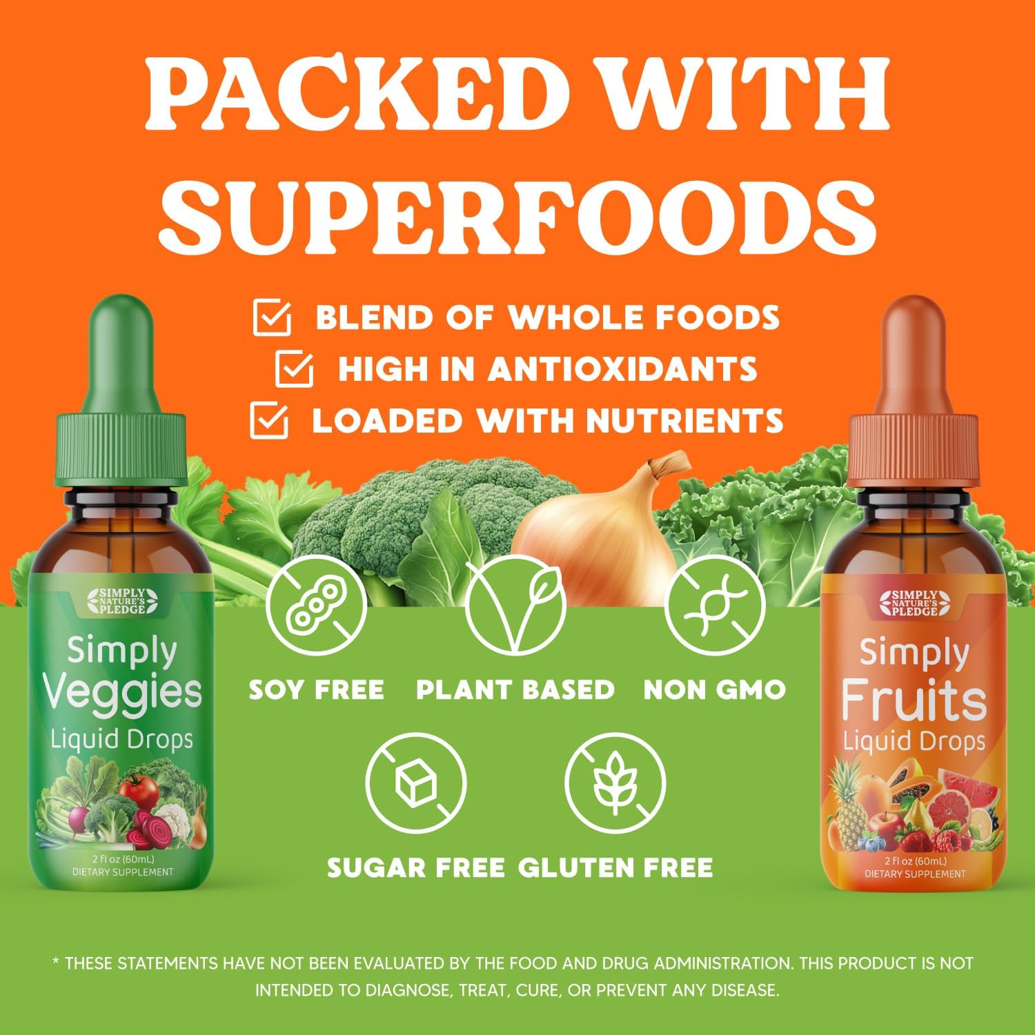 Simply Nature's Pledge Fruit and Vegetable Supplement - Liquid Drops - Wholefood Superfoods - görsel 6
