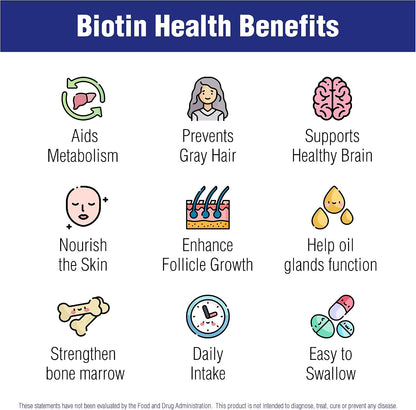 Biotin 60 Tablets 5000 mcg by Natural Systems