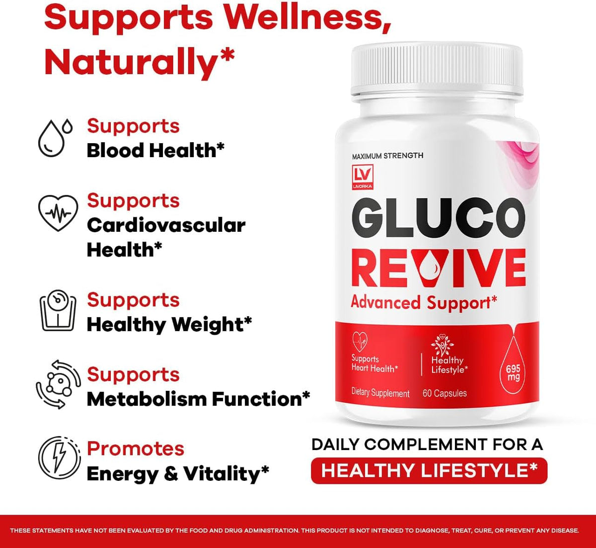 (2 Pack) Gluco Revive Capsules - Official – Convenient 2-Month Supply: 120 capsules per pack, enough for 60 days. – Image 3