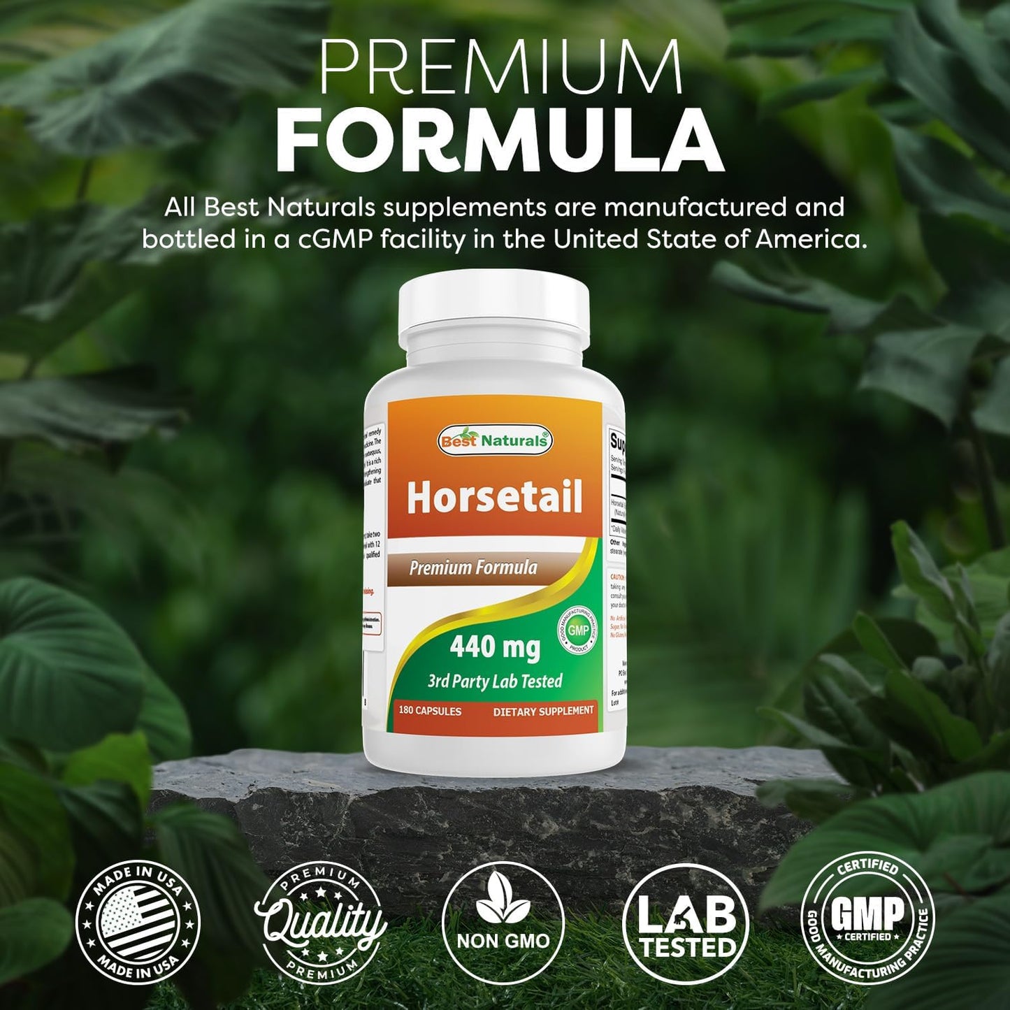 Best Naturals Horsetail 440 mg - 180 Capsules (Pack of 3) - görsel 5