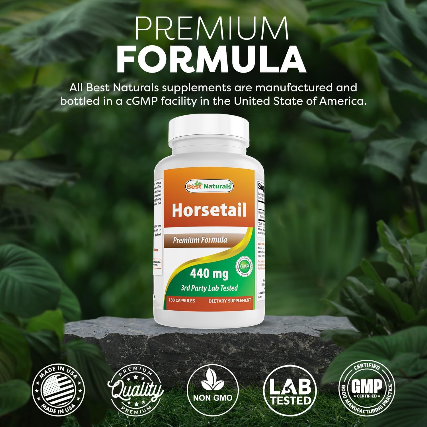 Best Naturals Horsetail 440 mg - 180 Capsules (Pack of 3) - görsel 5
