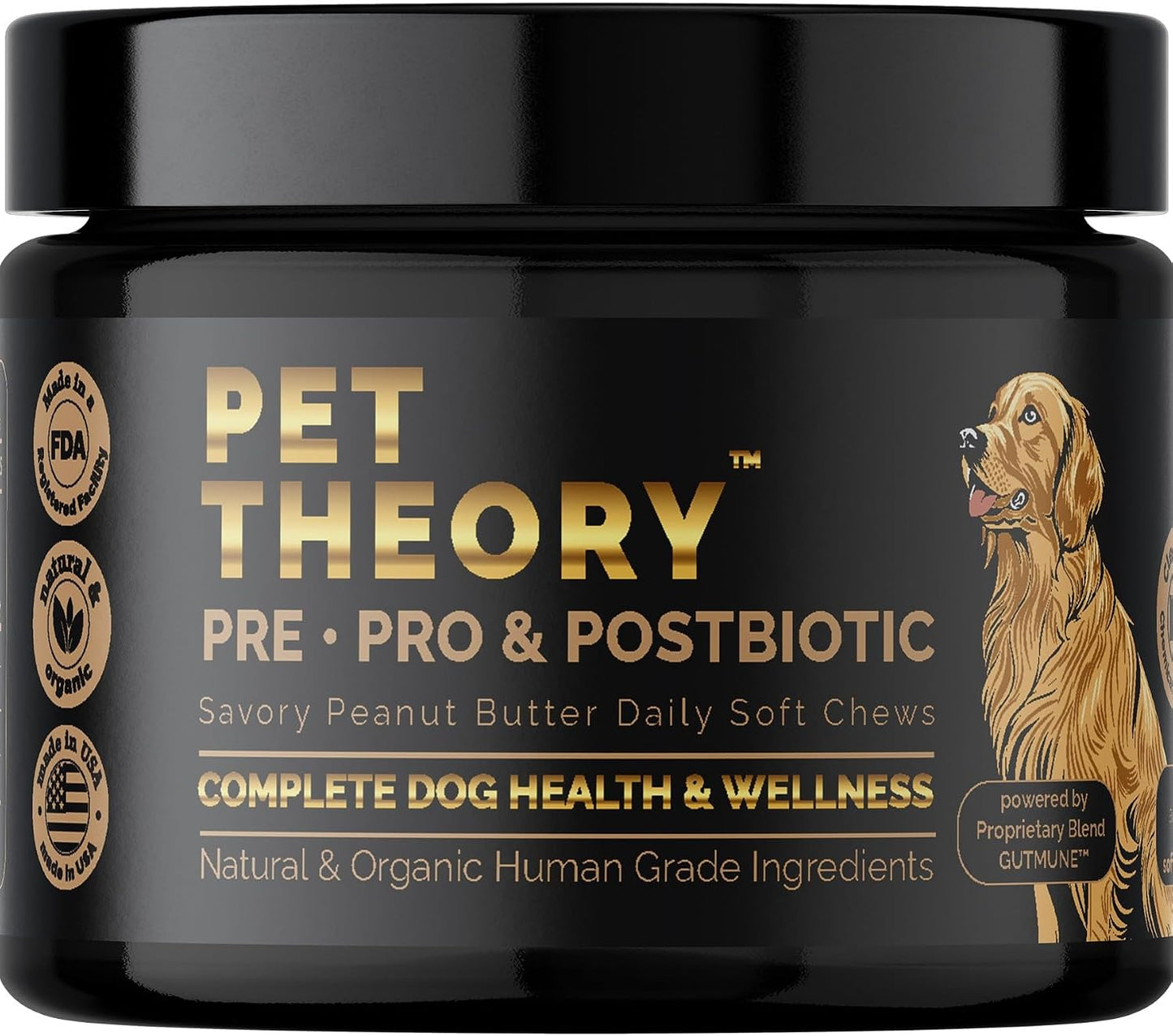 Pet Theory Probiotics for Dogs – Pre, Pro & Postbiotic Soft Chews for Digestive Health and Immune Support (100 Chews) - görsel 1