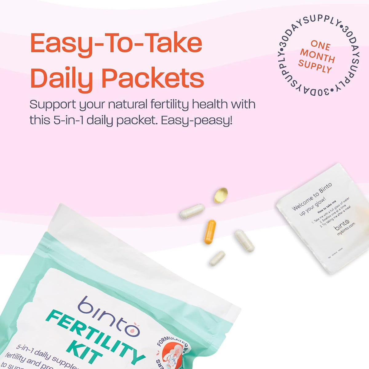 Binto Women's’s Fertility Kit – Supports Egg – Fish Oil: Provides omega-3 fatty acids (EPA and DHA) that promote – Image 3