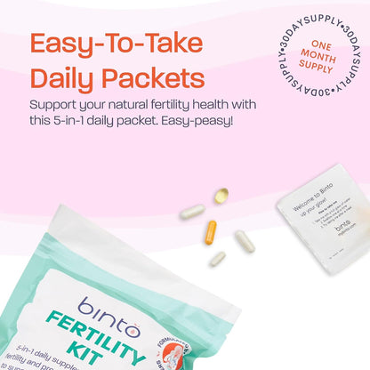 Binto Women's’s Fertility Kit – Supports Egg – Fish Oil: Provides omega-3 fatty acids (EPA and DHA) that promote – Image 3