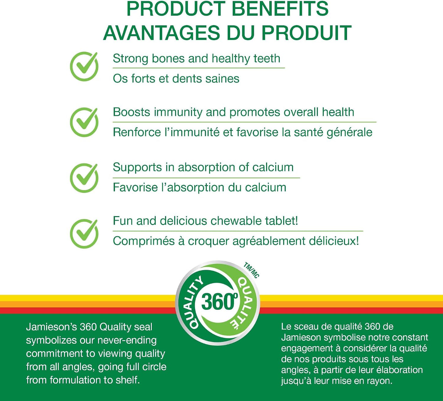 Jamieson Natural Tangy Orange Chewable Vitamin D 1000IU 100 tablets - görsel 3