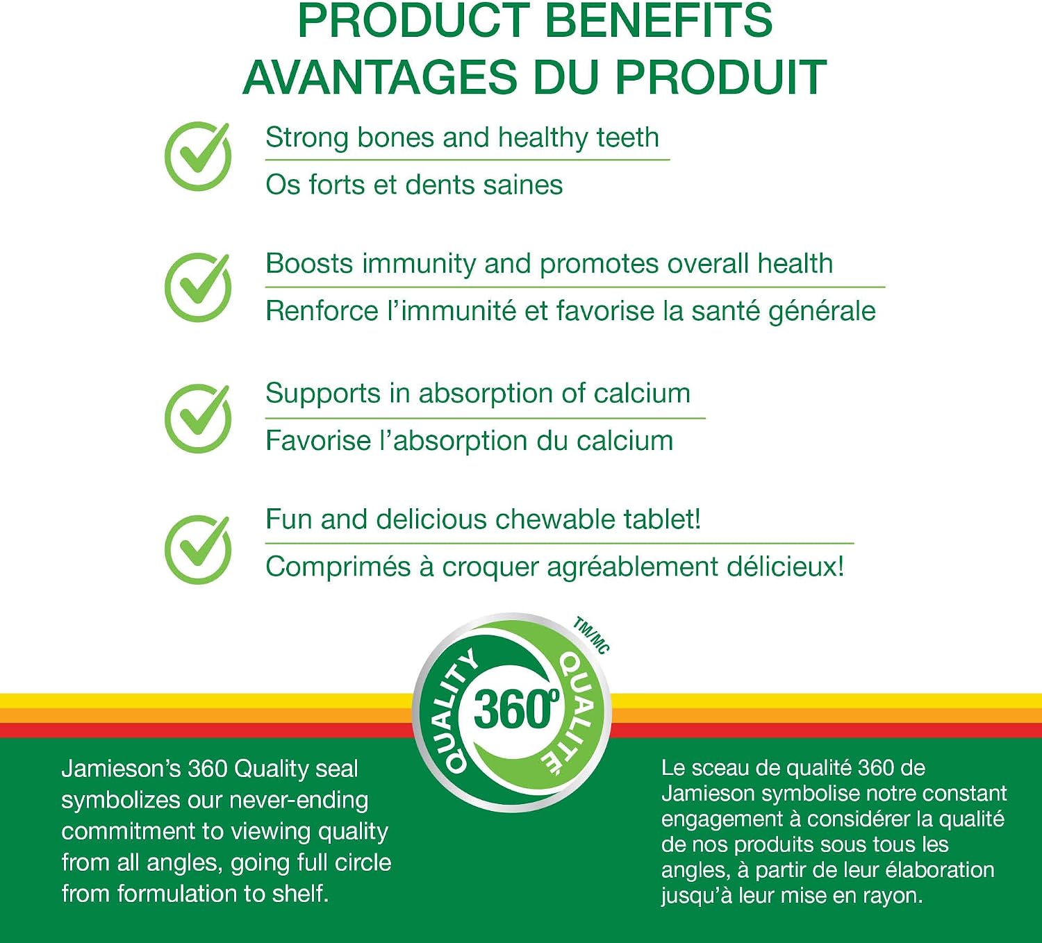 Jamieson Natural Tangy Orange Chewable Vitamin D 1000IU 100 tablets - görsel 3