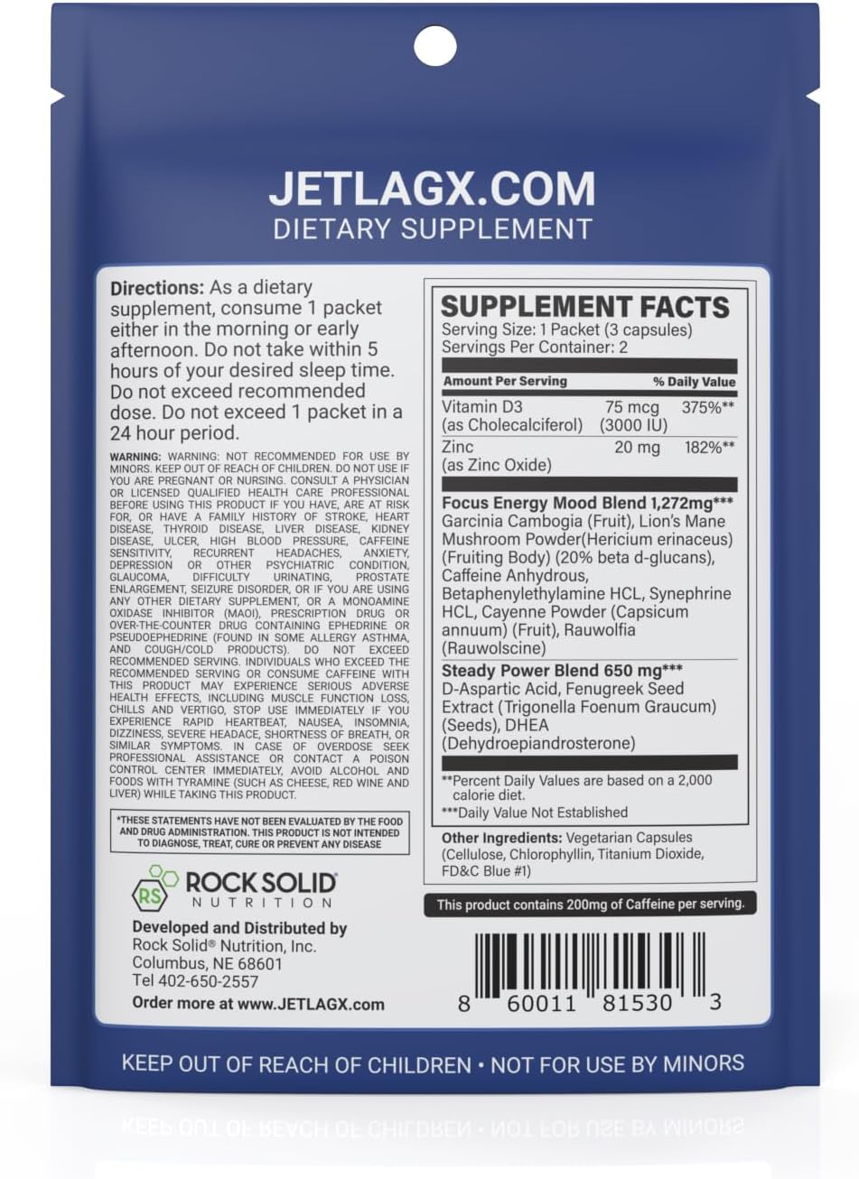 ROCK SOLID JETLAG X – Travel Supplement for – Business travellers – Professionals who need to be sharp for – Image 7
