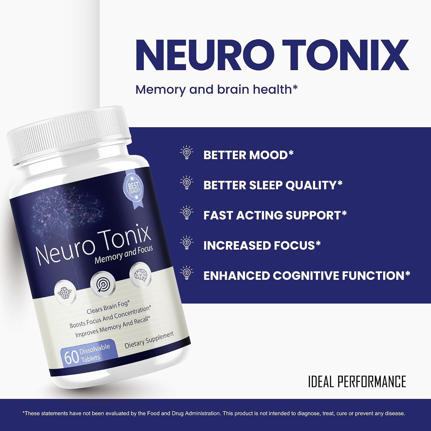 Neurotonix Memory Supplement - Brain Focussed and Memory Support, 300 Capsules (5-Pack) - görsel 4