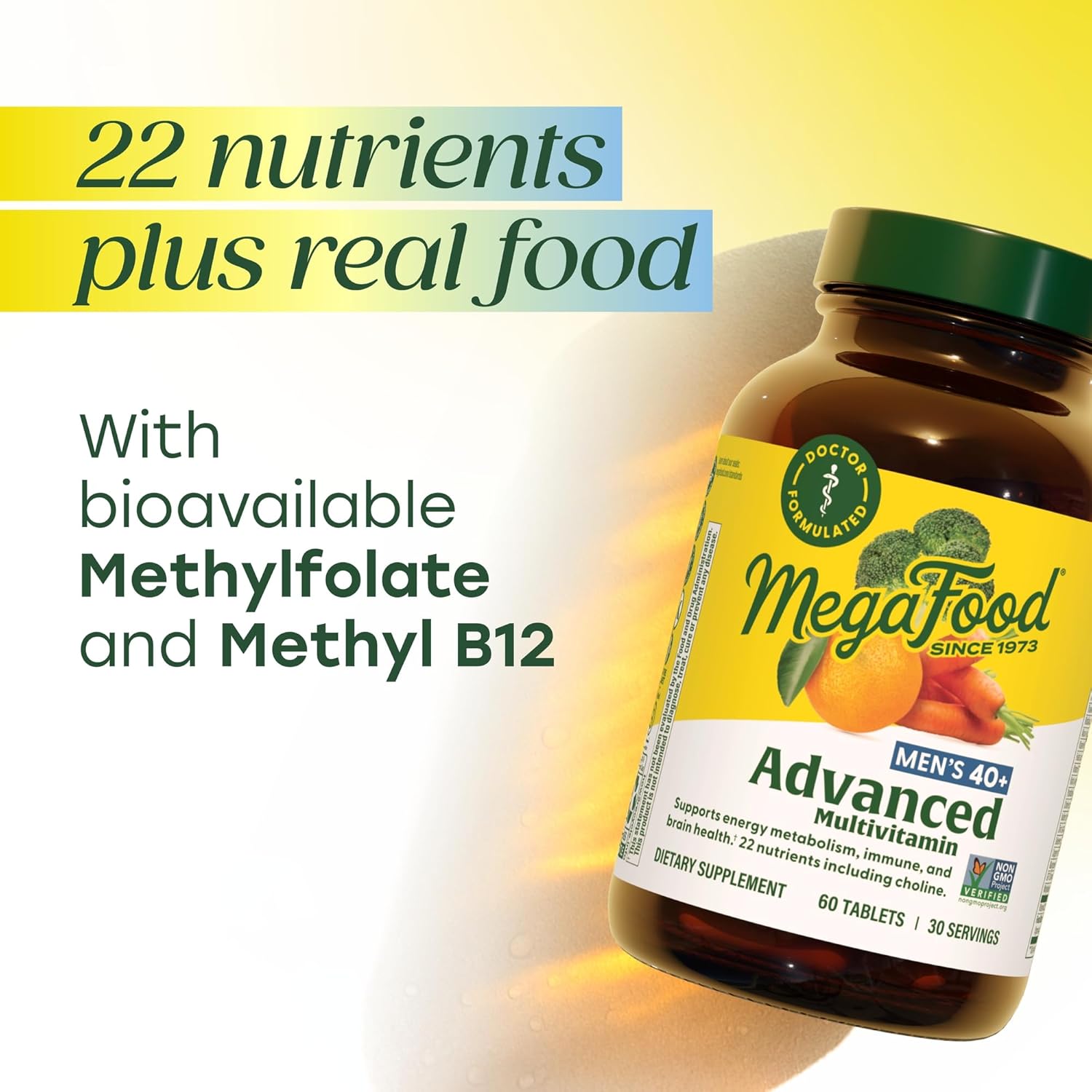 MegaFood Men's 40+ Advanced Multivitamin - 60 Tablets - görsel 4