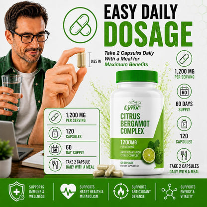 Leaping Lynx Citrus Bergamot 1200 mg – Heart – Adults with concerns about maintaining healthy cholesterol levels – Image 5