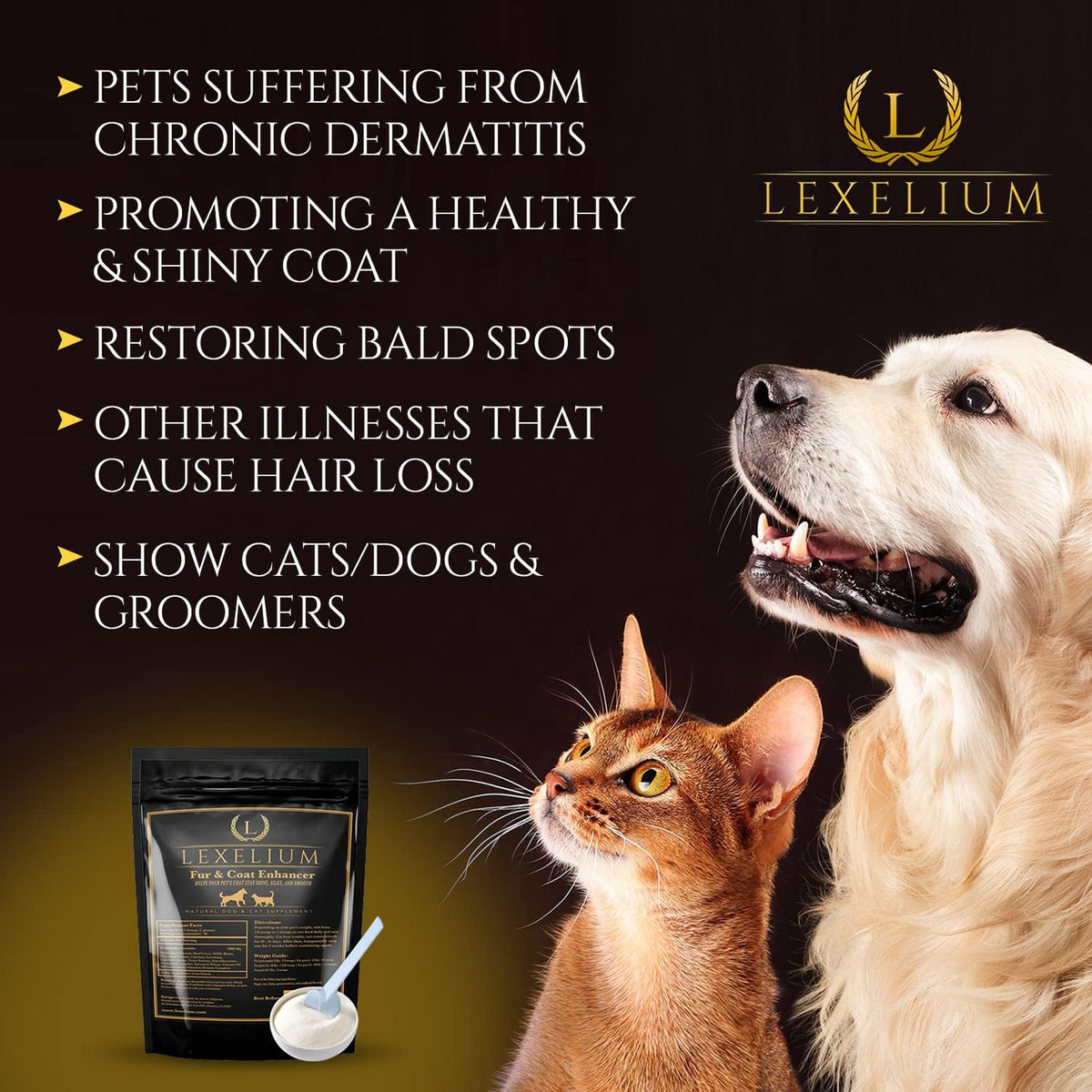 Lexelium Dermatitis Skin and Coat Supplement – Vitamin D3: Supports calcium absorption and immune health, – Image 4
