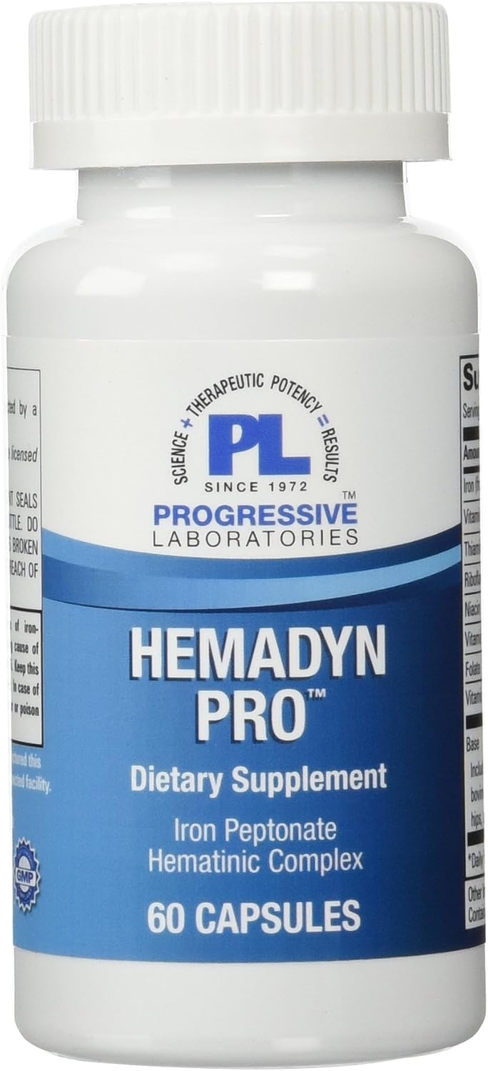Progressive Labs Hemadyn Pro – Gentle Iron Supplement, 60 Tablets - görsel 1