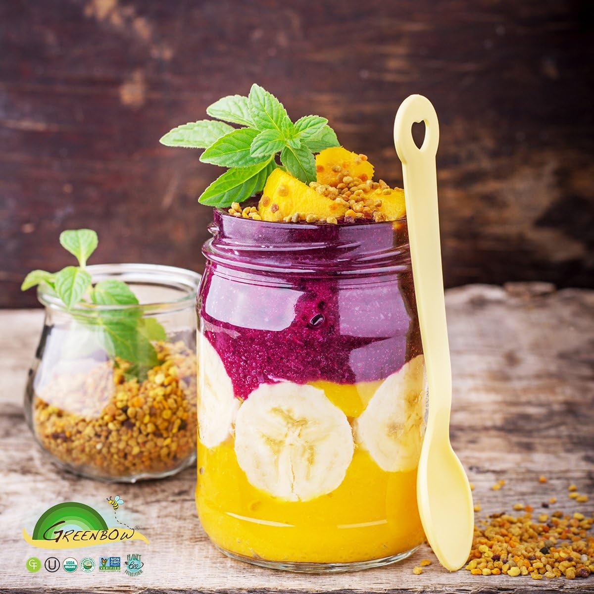 Greenbow Organic Bee Pollen - 100% Certified Organic, Non-GM, Halal, Kosher, GMP Certified - Superfood Packed with Proteins, – Image 6