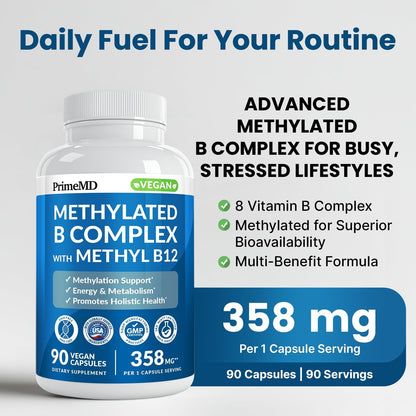 Methylated B Complex with Methylfolate and – Vitamin B2 (Riboflavin) – Aids in energy production and antioxidant – Image 2