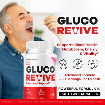 (2 Pack) Gluco Revive Capsules - Official – Natural Ingredients: Free from artificial additives, gluten, dairy, – Image 2
