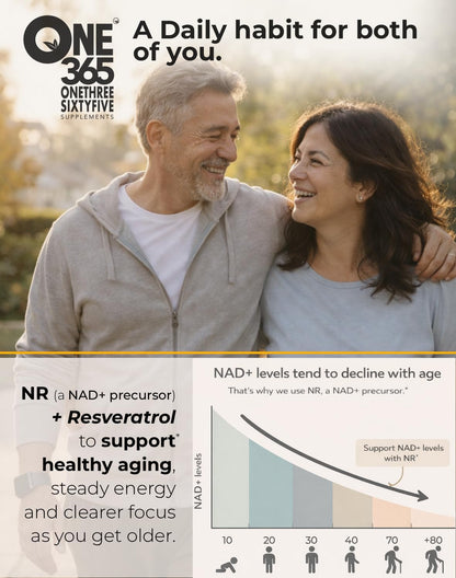 ONE 365 NAD+ Supplement Gummies Nicotinamide Riboside Resveratrol Cellular Energy Healthy Ageing Support Antioxidant NAD – Image 6