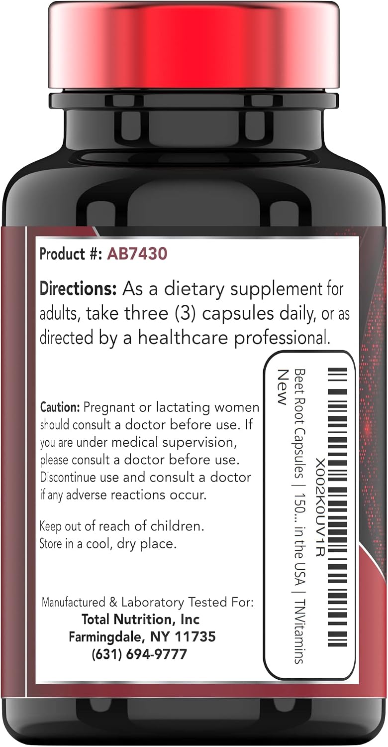 Beetroot Capsules 1500 mg – 100 Capsules | TNVitamins - görsel 9