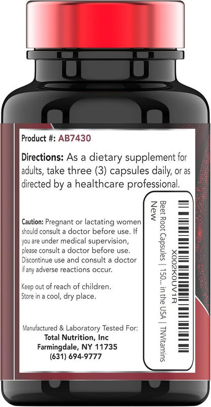 Beetroot Capsules 1500 mg – 100 Capsules | TNVitamins