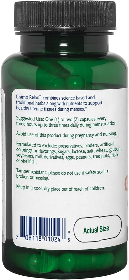 Vitanica Cramp Relax, Menstrual Support, Vegan, 60 Capsules